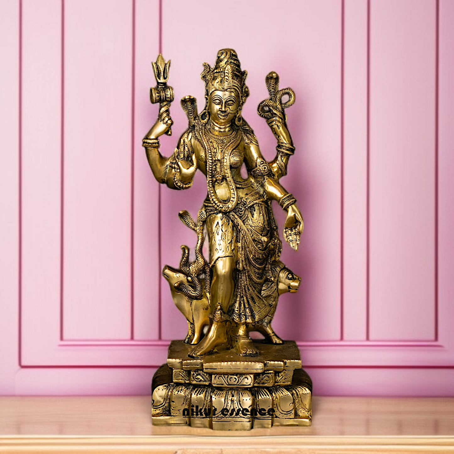 Solid Brass Ardhanarishvara Shiva Standing statue - 19 Inches Nikuressence