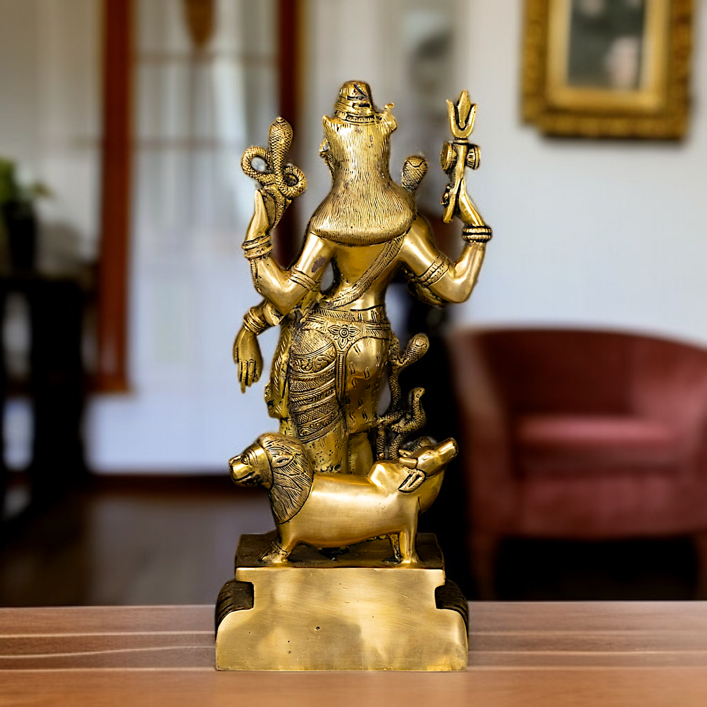 Solid Brass Ardhanarishvara Shiva Standing statue - 19 Inches Nikuressence