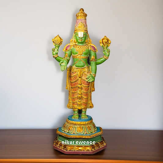 Lord Venkateswara Tirupati Balaji Standing with Blessing Brass statue - 39 Inches Nikuressence