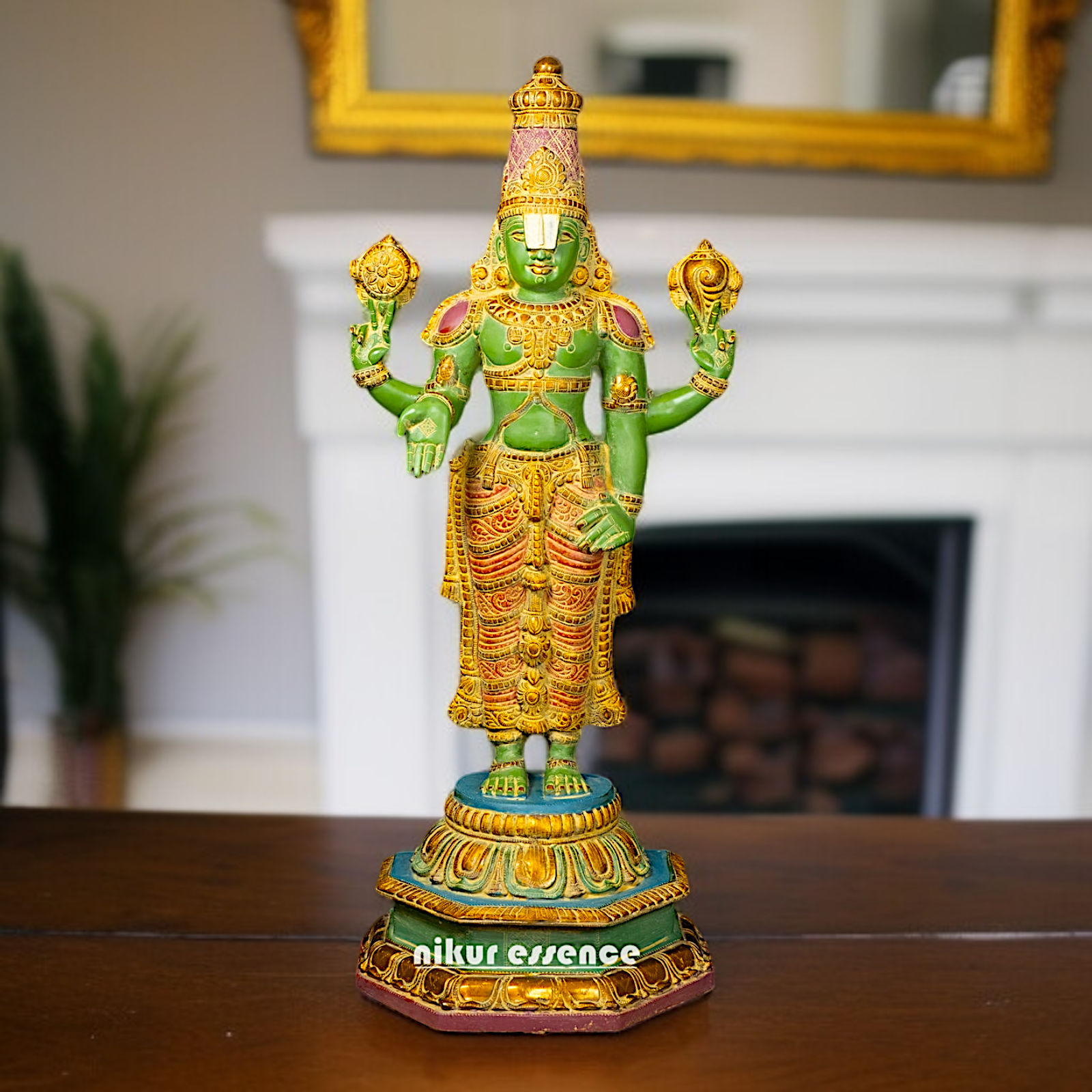 Lord Venkateswara Tirupati Balaji Standing with Blessing Brass statue - 39 Inches Nikuressence