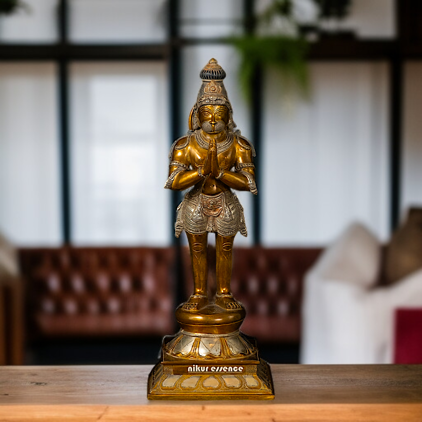 Online Hanuman ji namaskar standing Brass idol - 16 Inches Nikuressence