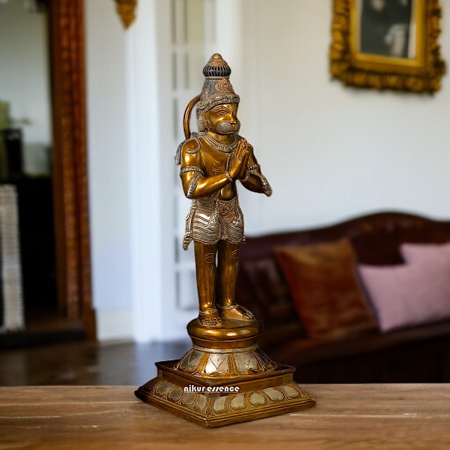 Online Hanuman ji namaskar standing Brass idol - 16 Inches Nikuressence