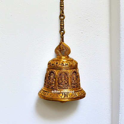 Ganesha with Bells brass wall hanging idol Nikuressence