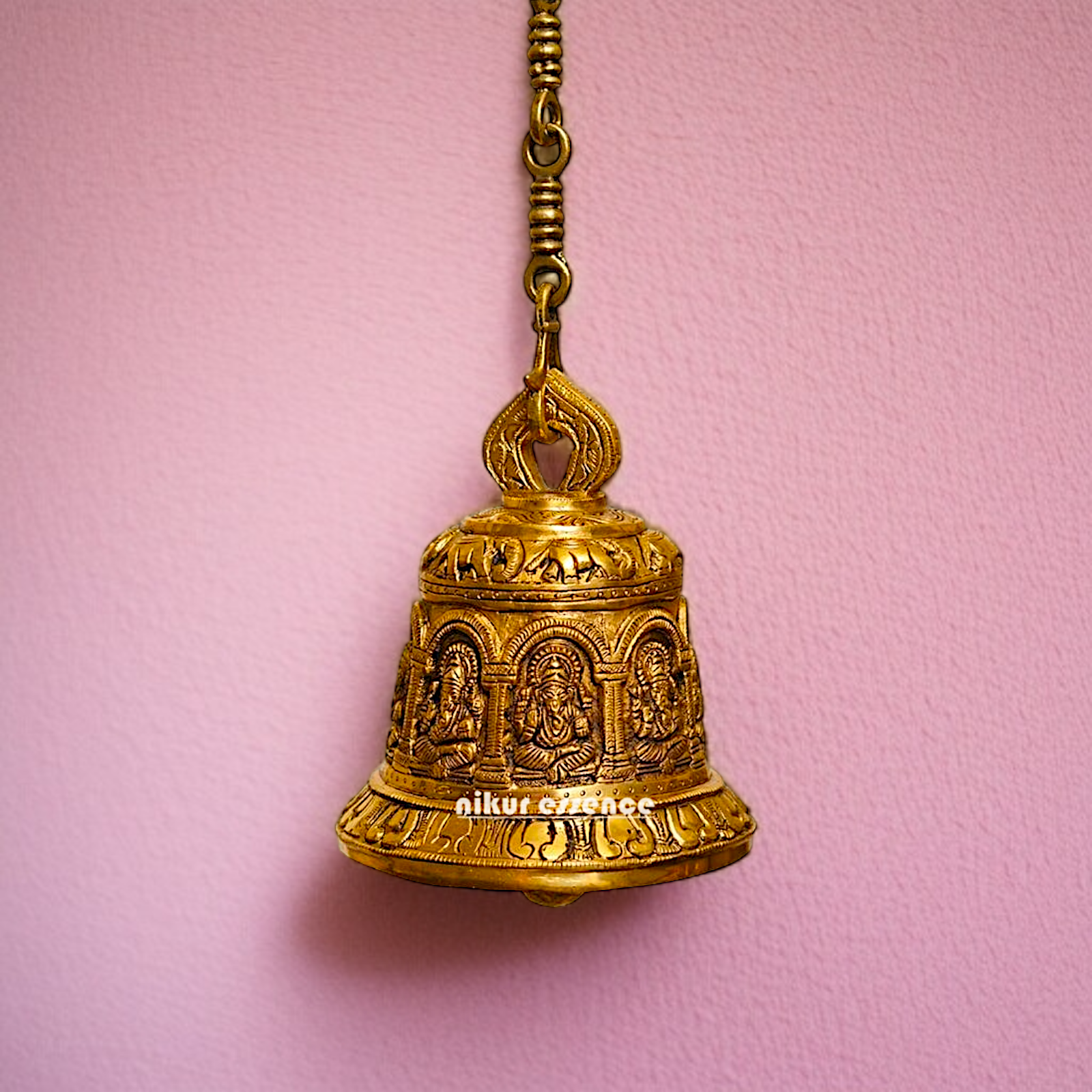 Ganesha with Bells brass wall hanging idol Nikuressence