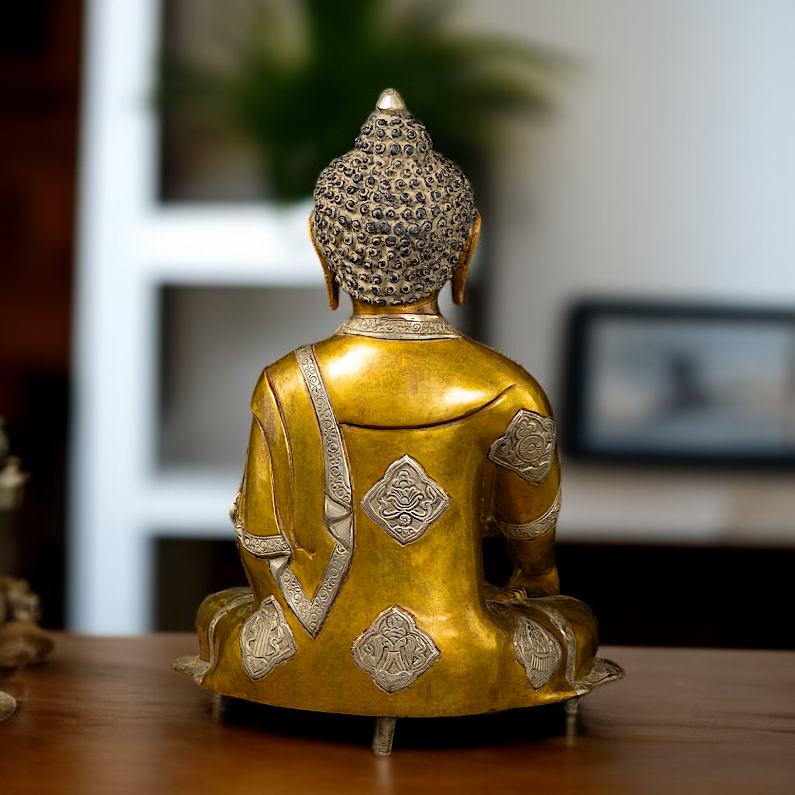 Solid Brass Buddha Seated Meditation statue - 17 Inches Nikuressence