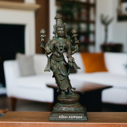 Lakshmi Brass standing Pooja statue - 17 Inches Nikuressence