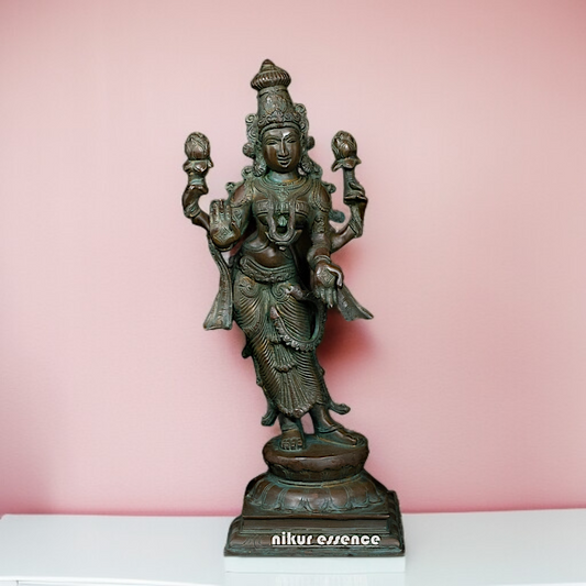 Lakshmi Brass standing Pooja statue - 17 Inches Nikuressence