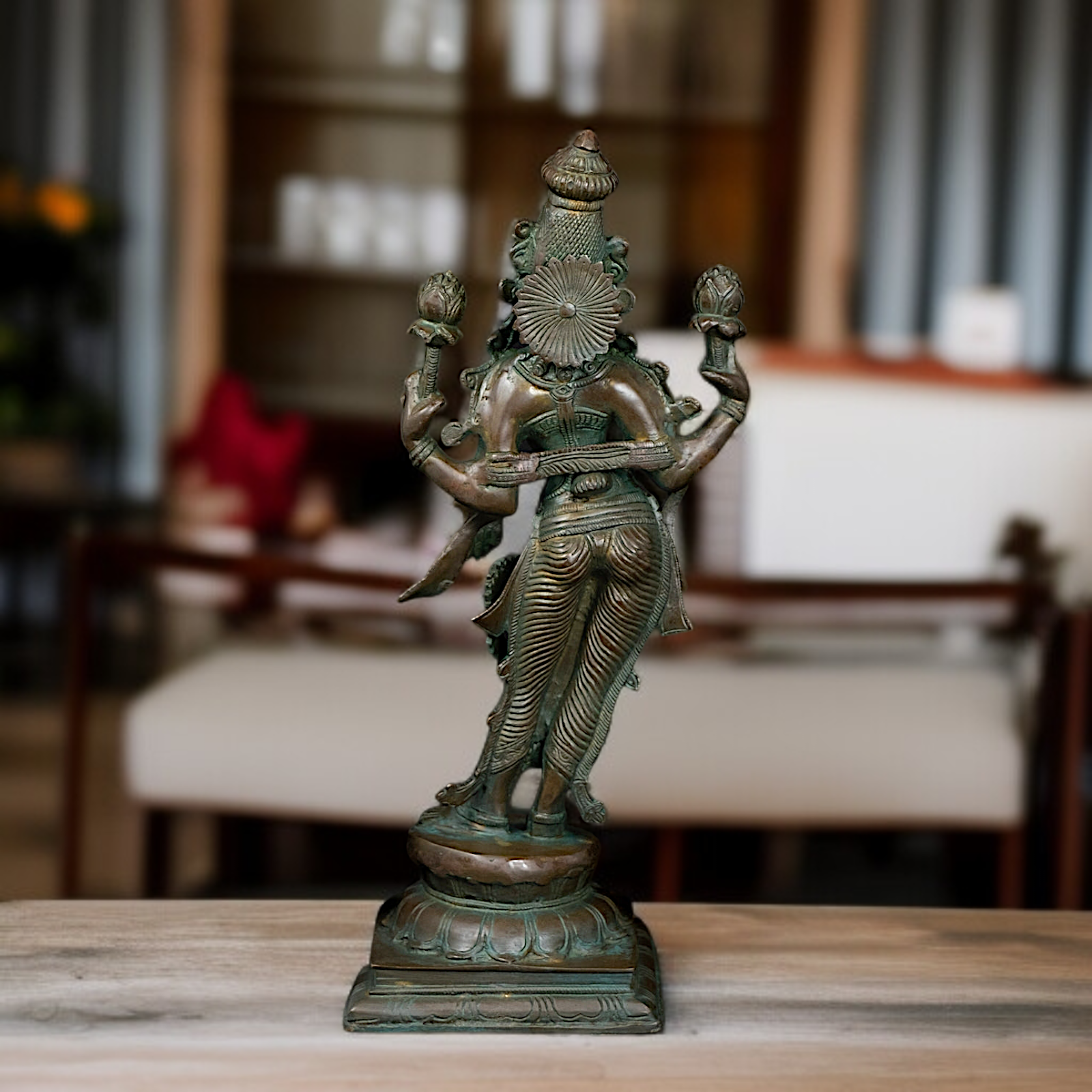 Lakshmi Brass standing Pooja statue - 17 Inches Nikuressence