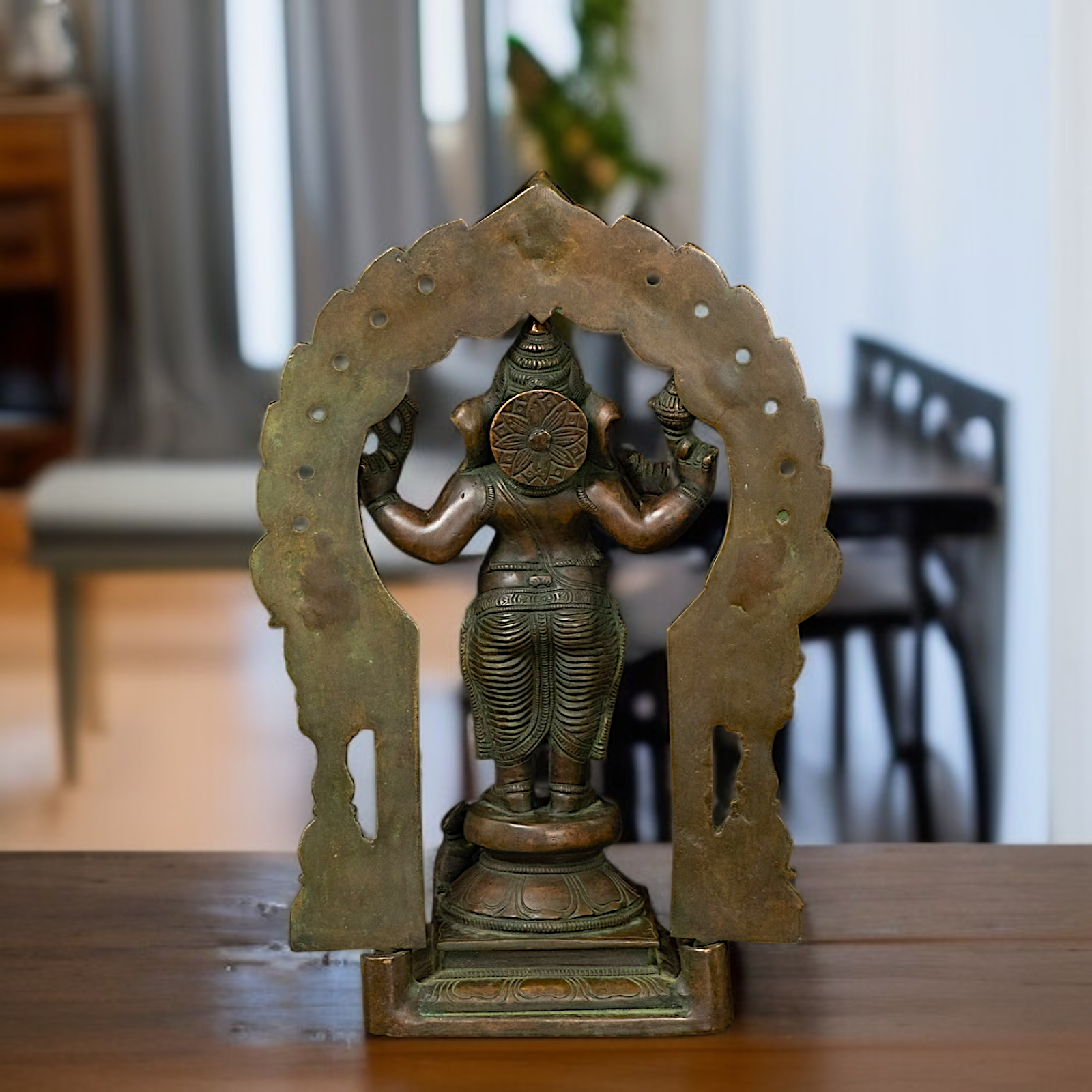 Vinayaka Ganesha Standing Brass idol - 14 Inches Nikuressence
