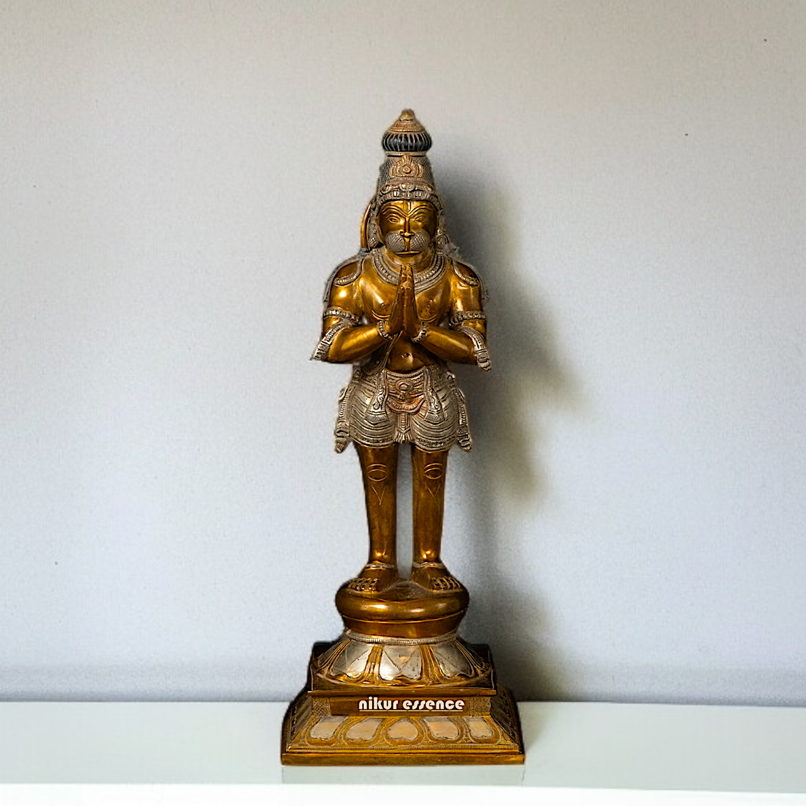 Online Hanuman ji namaskar standing Brass idol - 16 Inches Nikuressence