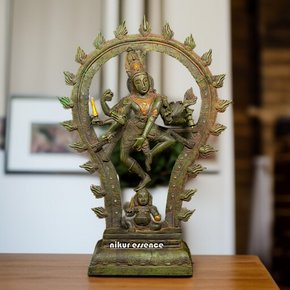 Brass Nataraja standing on apasmara demon Tandav idol - 24.5 Inches Nikuressence