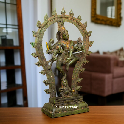 Brass Nataraja standing on apasmara demon Tandav idol - 24.5 Inches Nikuressence