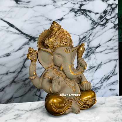 Brass Ganesha Blessing statue - 1 Feet Nikuressence