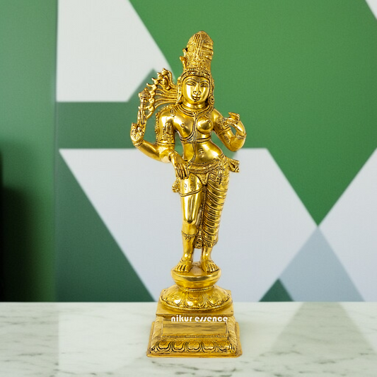 Pure Brass Ardhanarishvara Standing idol - 20 Inches Nikuressence