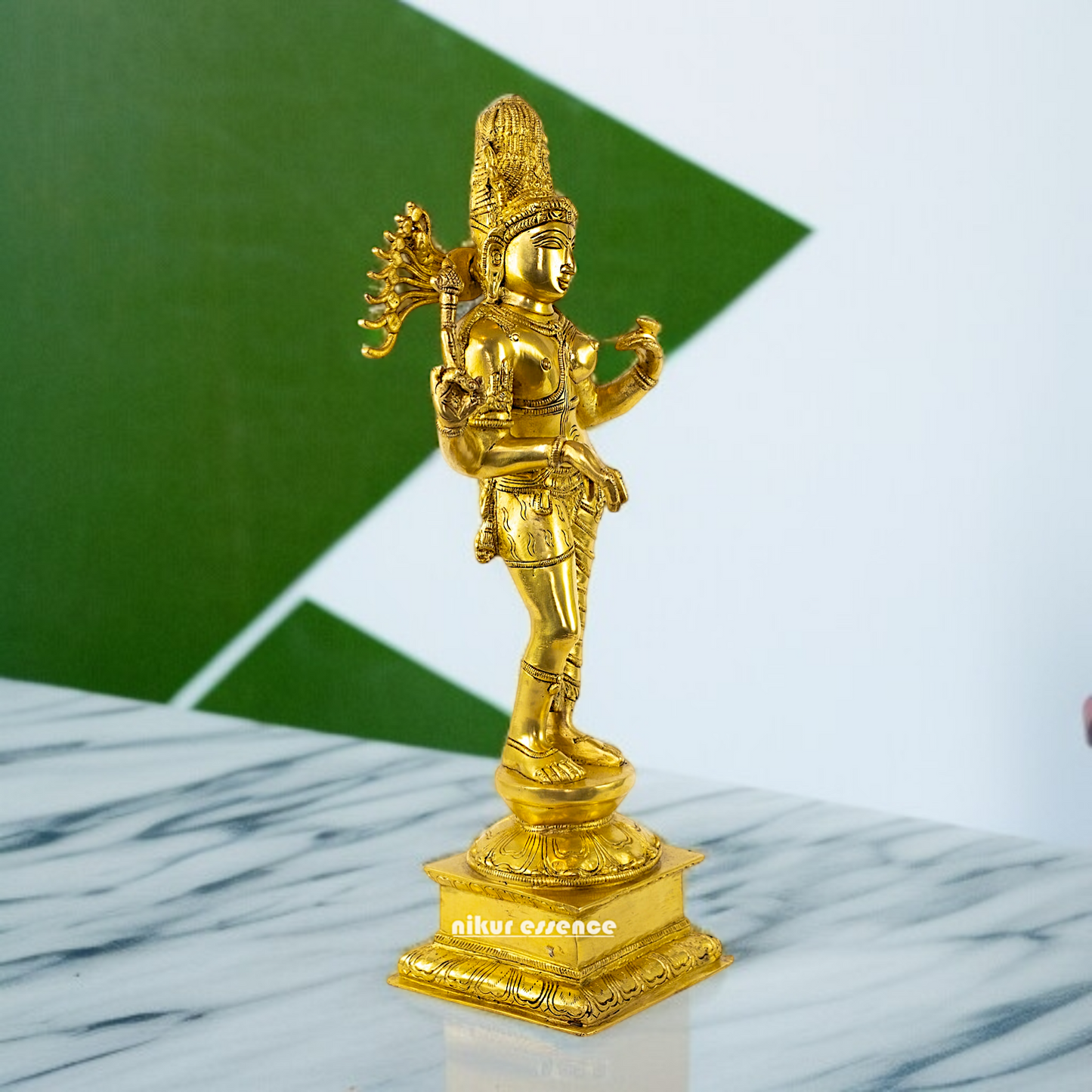 Pure Brass Ardhanarishvara Standing idol - 20 Inches Nikuressence