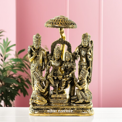 Pure Brass Ram darbar Parivar idol - 15 Inches Nikuressence