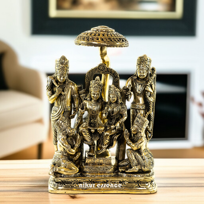Pure Brass Ram darbar Parivar idol - 15 Inches Nikuressence