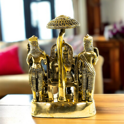 Pure Brass Ram darbar Parivar idol - 15 Inches Nikuressence