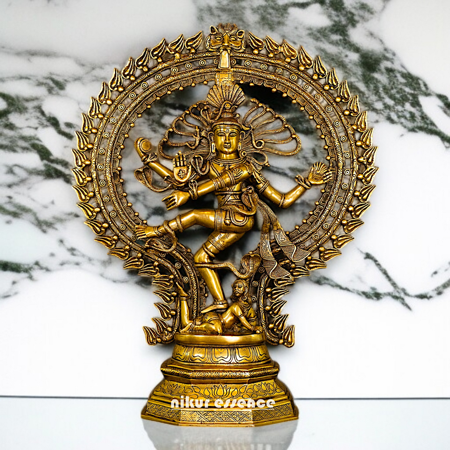 Solid Brass Big Nataraja Shiva Dancing statue - 30 Inches Nikuressence