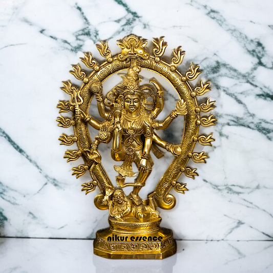 Shiva Dancing Urdhva Tandav Solid Brass idol - 16 Inches Nikuressence