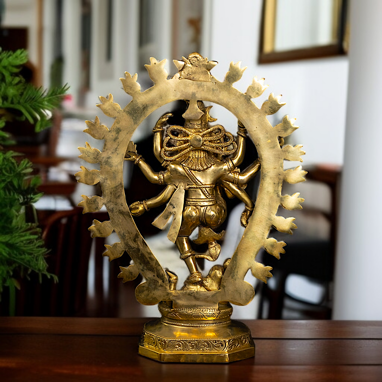 Shiva Dancing Urdhva Tandav Solid Brass idol - 16 Inches Nikuressence
