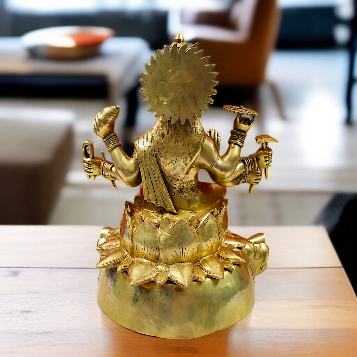 Goddess Varahi Devi Seated pure Brass idol - 20 Inches Nikuressence