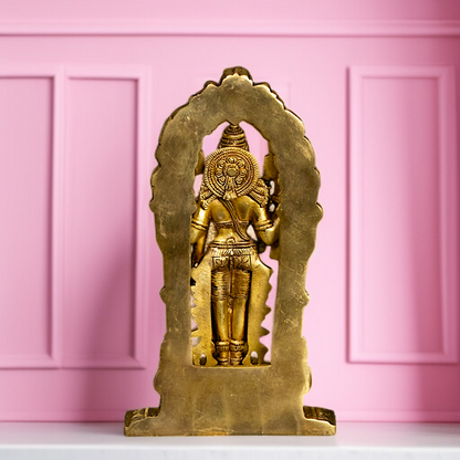 Pure Brass Vishnu Standing with Garuda statue - 9 Inches Nikuressence