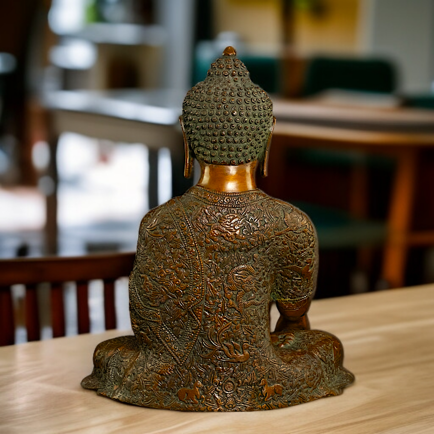 Online Buddha Sitting with meditation brass idol - 16 Inches Nikuressence