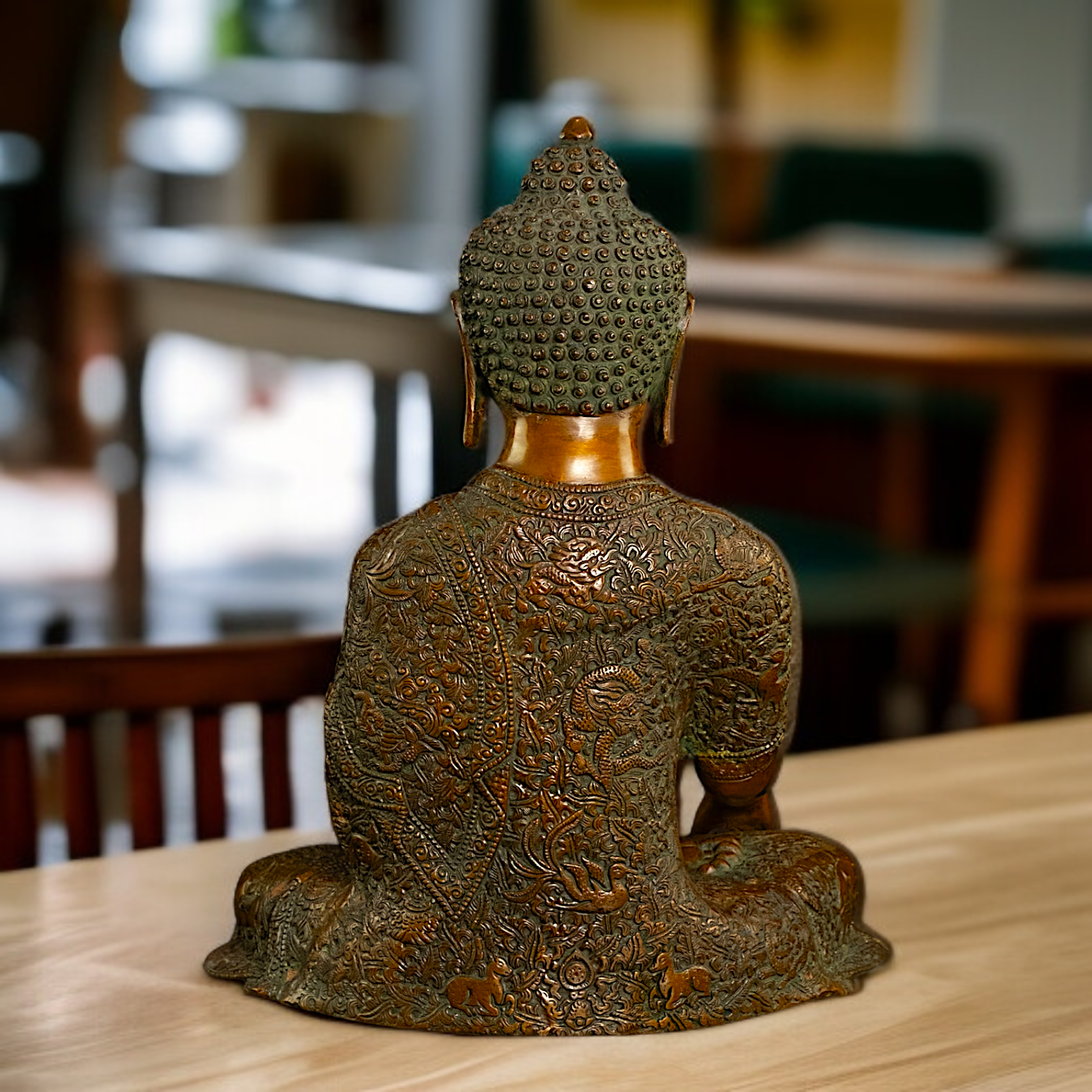 Online Buddha Sitting with meditation brass idol - 16 Inches Nikuressence