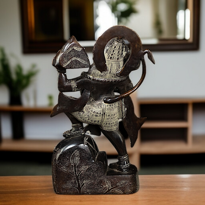 Buy Hanuman ji holding sanjeevni booti Mount Brass idol - 16 Inches Nikuressence