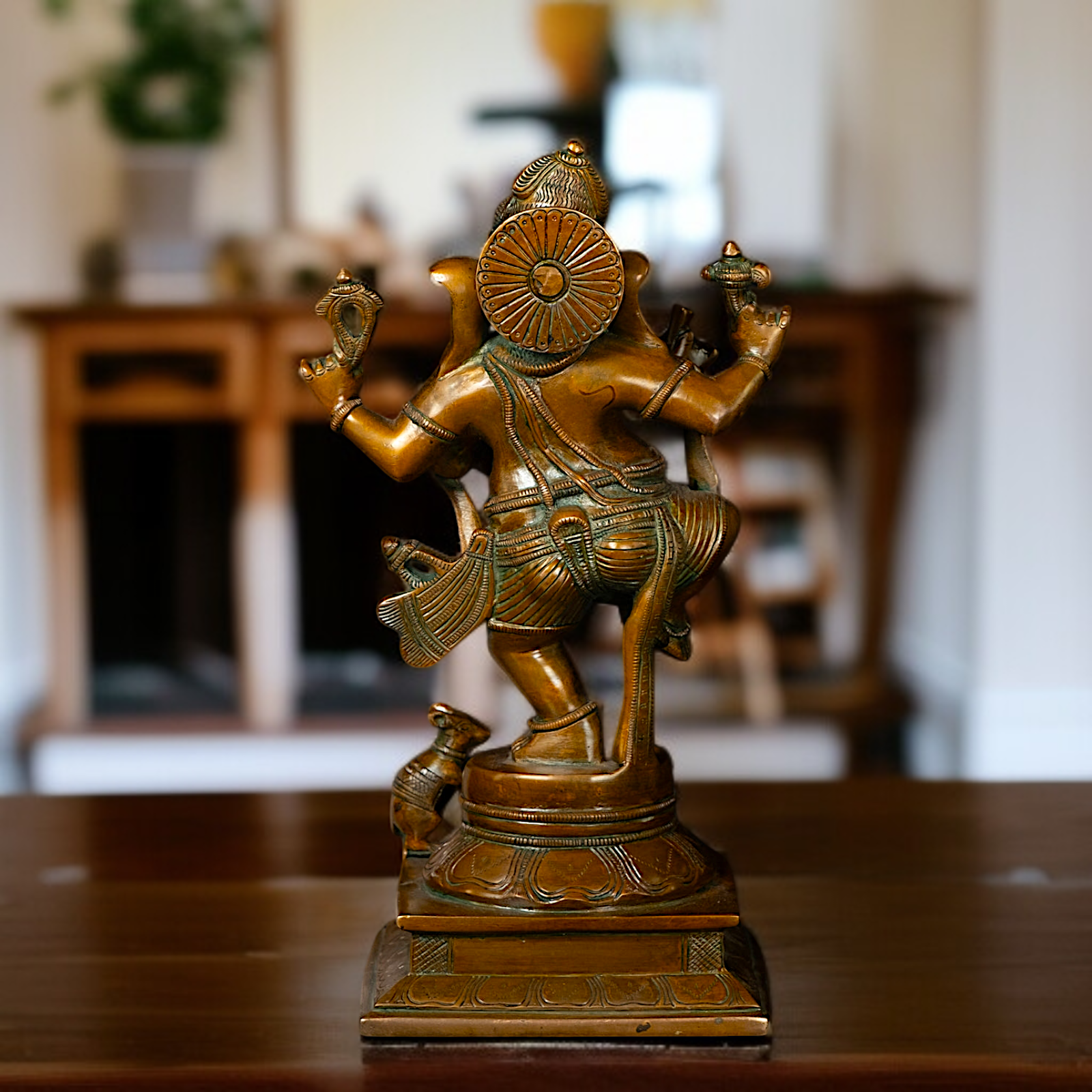 Brass Ganesha Ganpati Dancing statue - 13 Inches Nikuressence