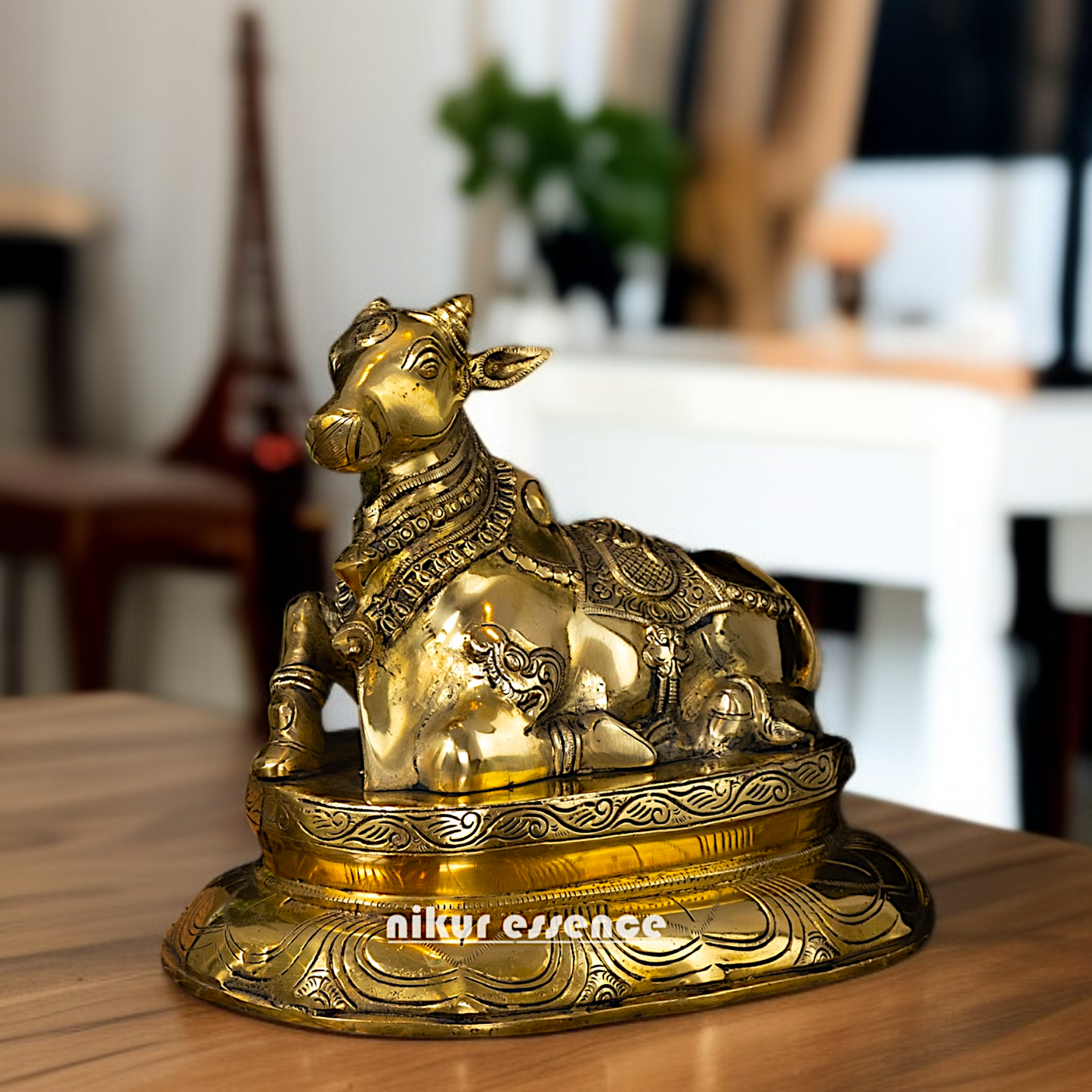 Solid Brass Nandi Shiva vahan idol - 12 Inches Nikuressence
