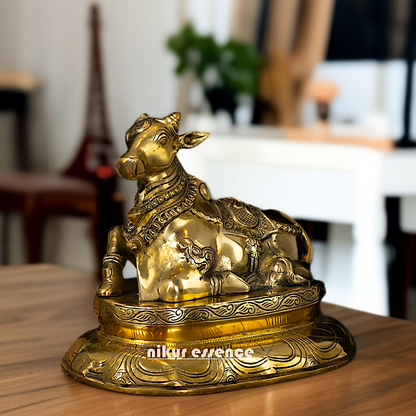 Solid Brass Nandi Shiva vahan idol - 12 Inches Nikuressence