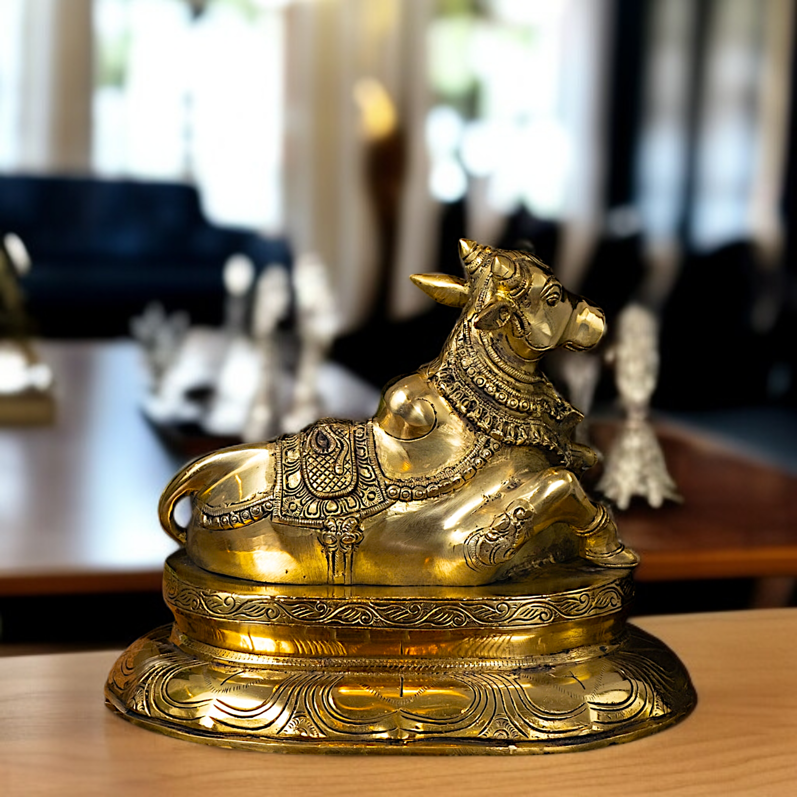 Solid Brass Nandi Shiva vahan idol - 12 Inches Nikuressence