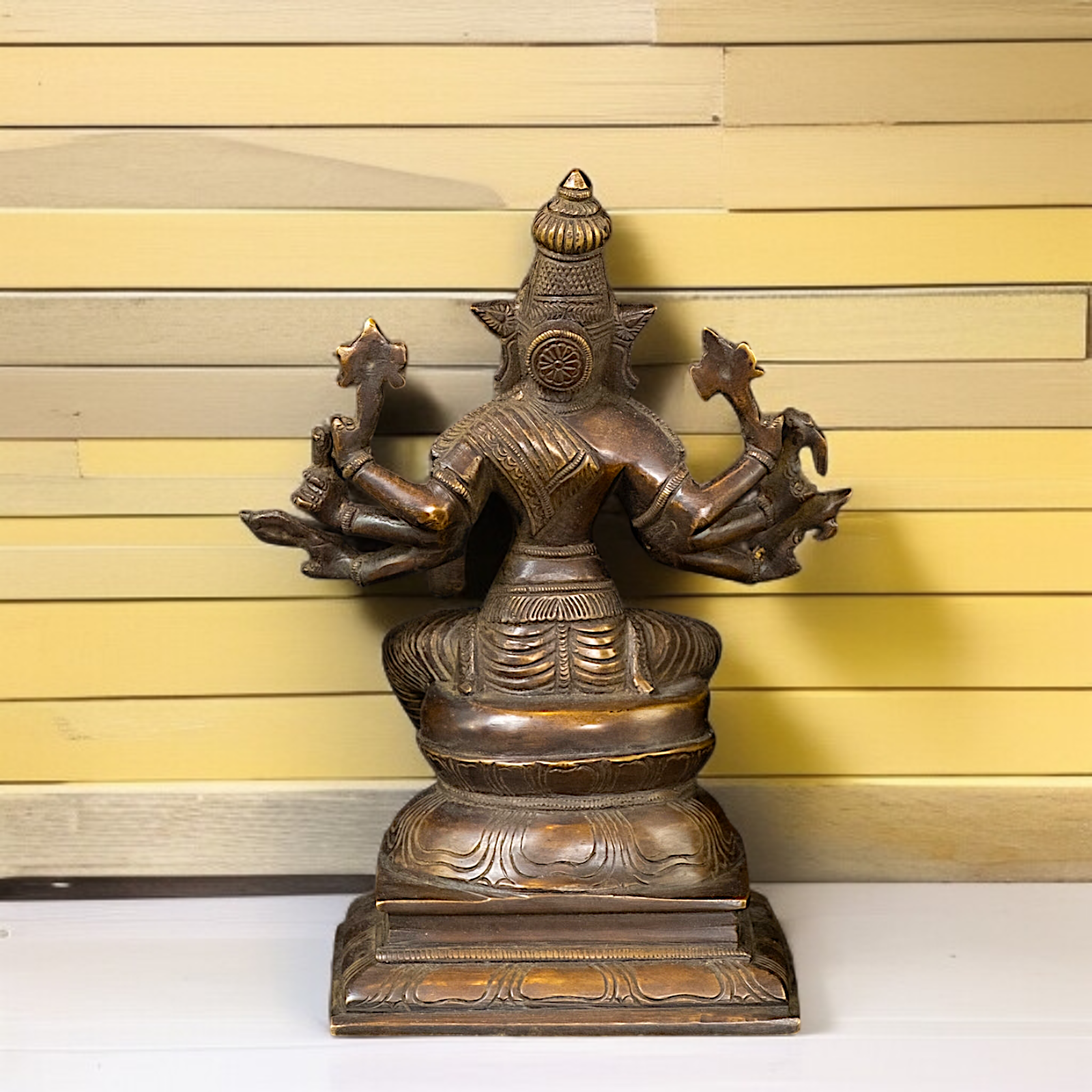 Brass varahi Amman seated idol - 9.75 Inches Nikuressence