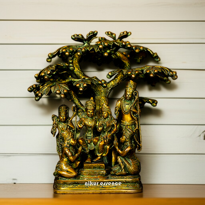 Brass Ram Darbar Parivar with Tree idol - 18 Inches Nikuressence