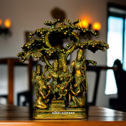 Brass Ram Darbar Parivar with Tree idol - 18 Inches Nikuressence