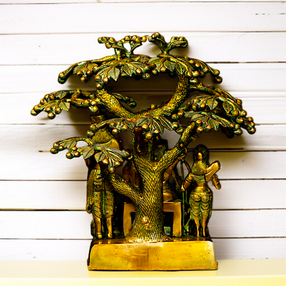 Brass Ram Darbar Parivar with Tree idol - 18 Inches Nikuressence