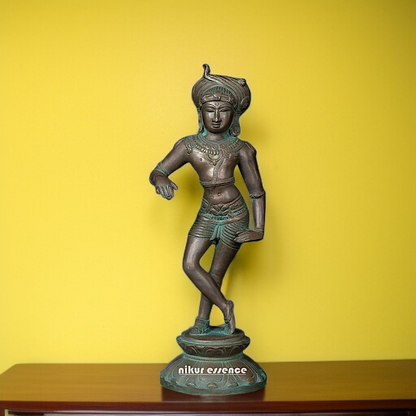 Brass Rishabhadeva Shiva standing idol - 11 Inches Nikuressence