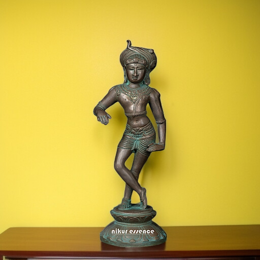 Brass Rishabhadeva Shiva standing idol - 11 Inches Nikuressence