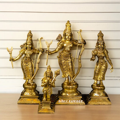 Shree Ram Darbar Parivar with Hanuman brass idol - 15 Inches Nikuressence