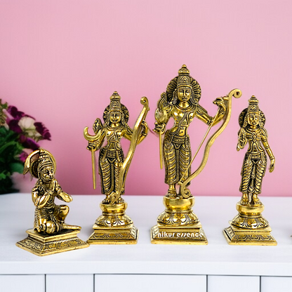 Pure Brass Ram Parivar Standing statue - 10 Inches Nikuressence