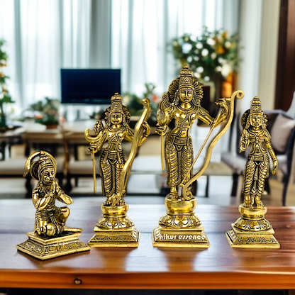 Pure Brass Ram Parivar Standing statue - 10 Inches Nikuressence