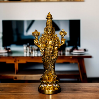 Venkateswara Balaji swamy standing with Blessing solid Brass idol - 16 Inches Nikuressence
