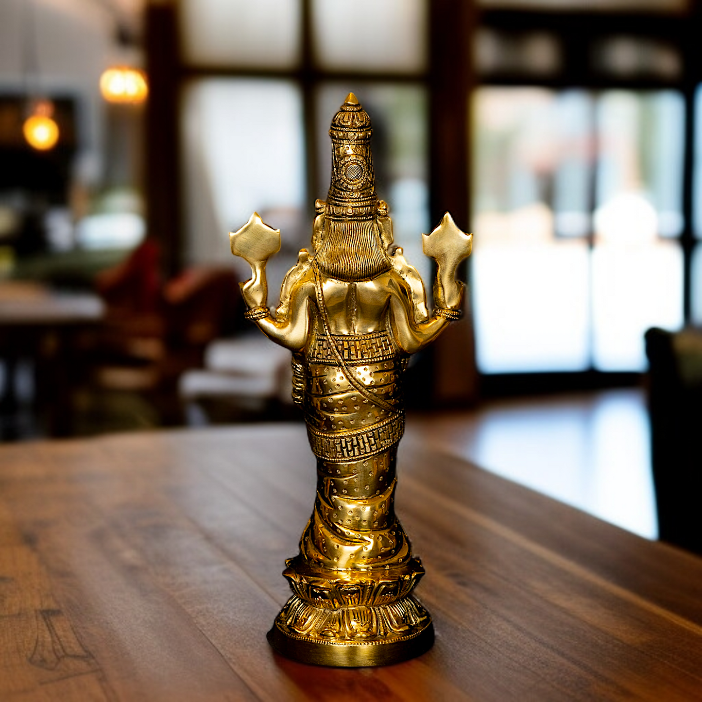 Venkateswara Balaji swamy standing with Blessing solid Brass idol - 16 Inches Nikuressence