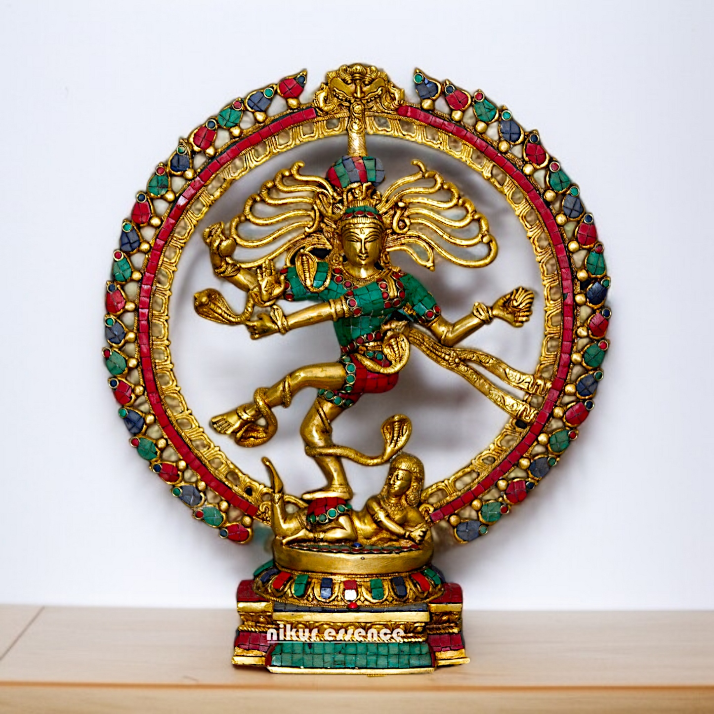 Nataraja Shiva God tandav Brass with stone work idol - 20 Inches Nikuressence