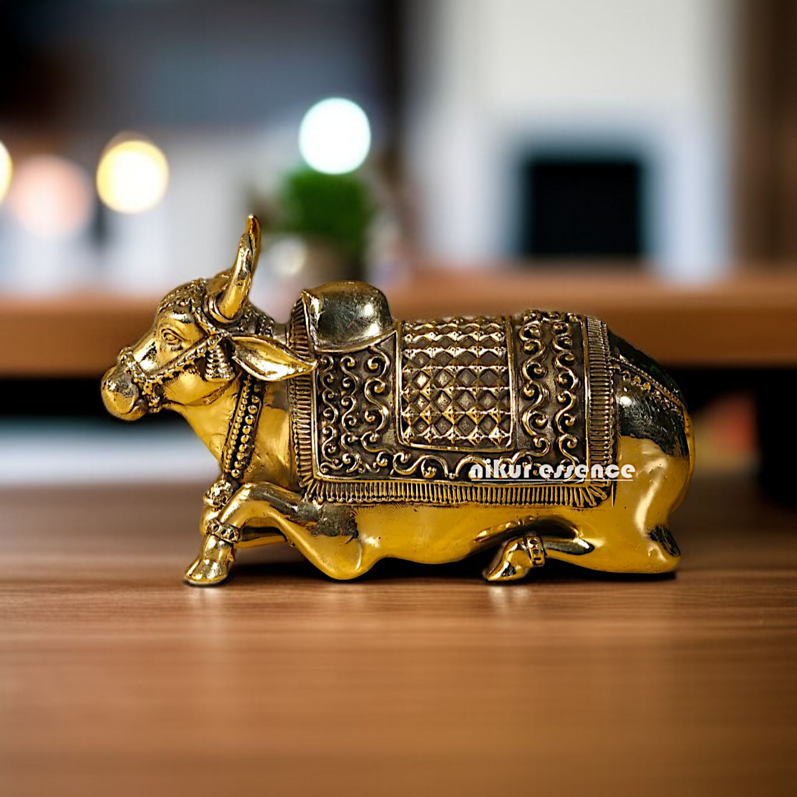 Pure Brass Nandi shiv Seated statue - 5 Inches Nikuressence