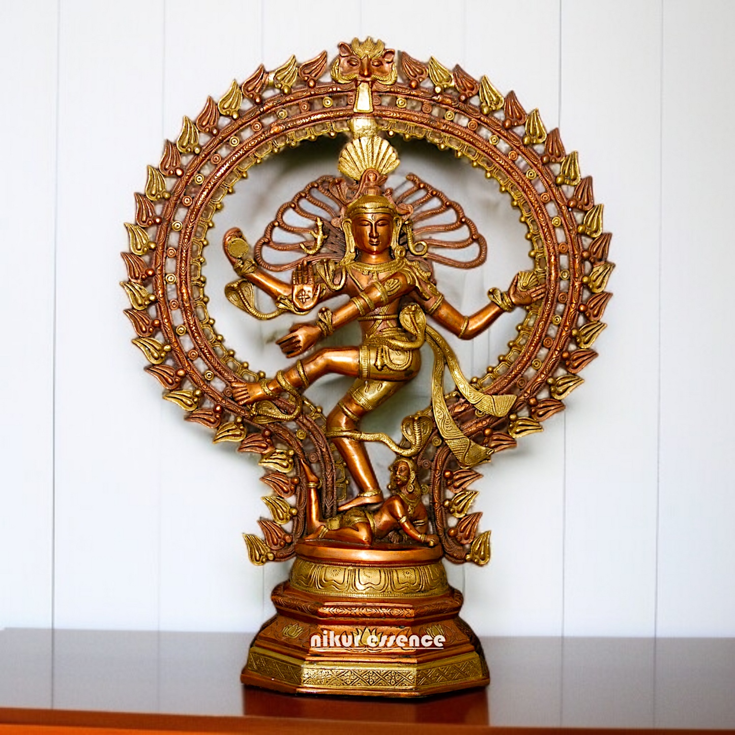 Nataraja Shiva Dancing Tandav with Blessing Brass idol - 30 Inches Nikuressence