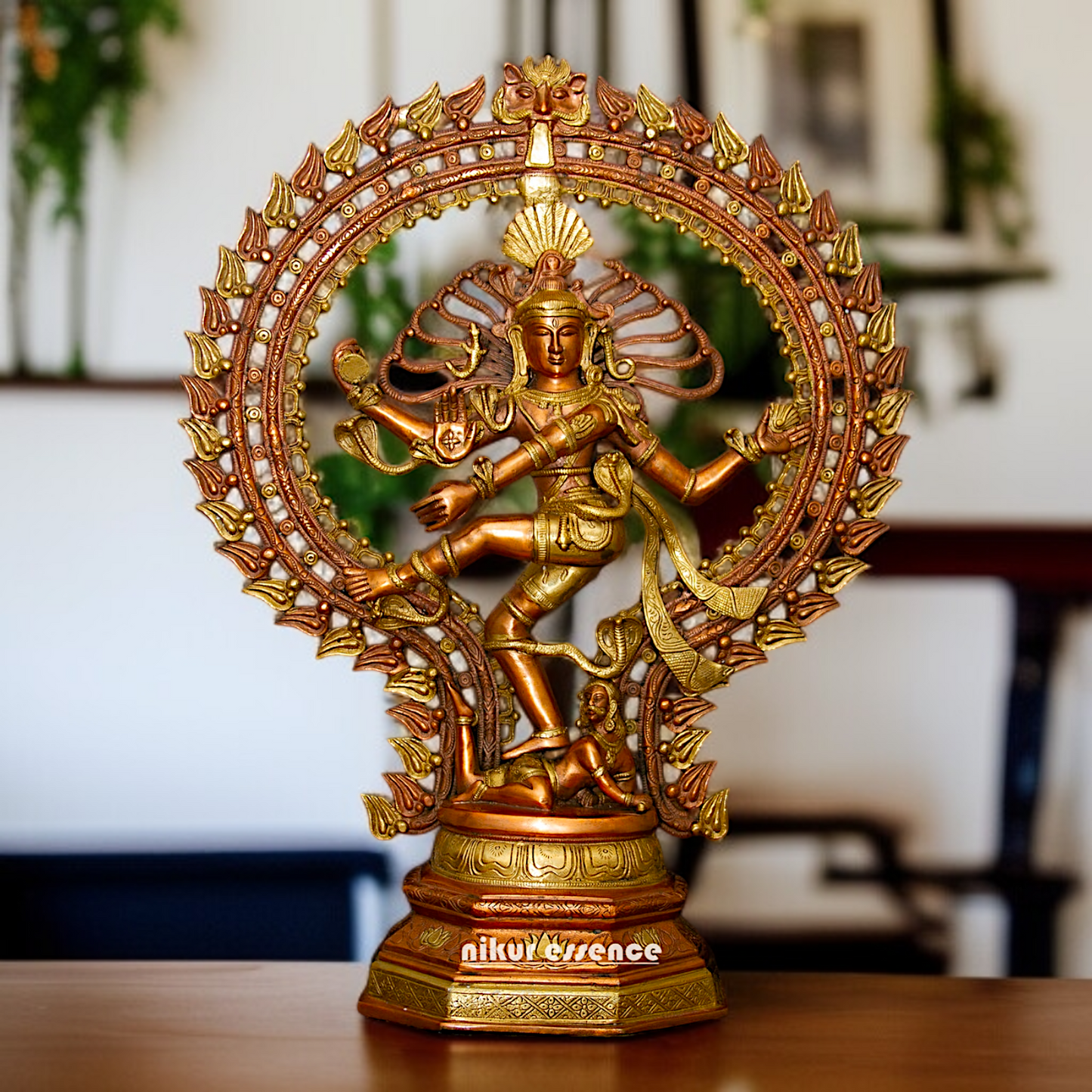 Nataraja Shiva Dancing Tandav with Blessing Brass idol - 30 Inches Nikuressence