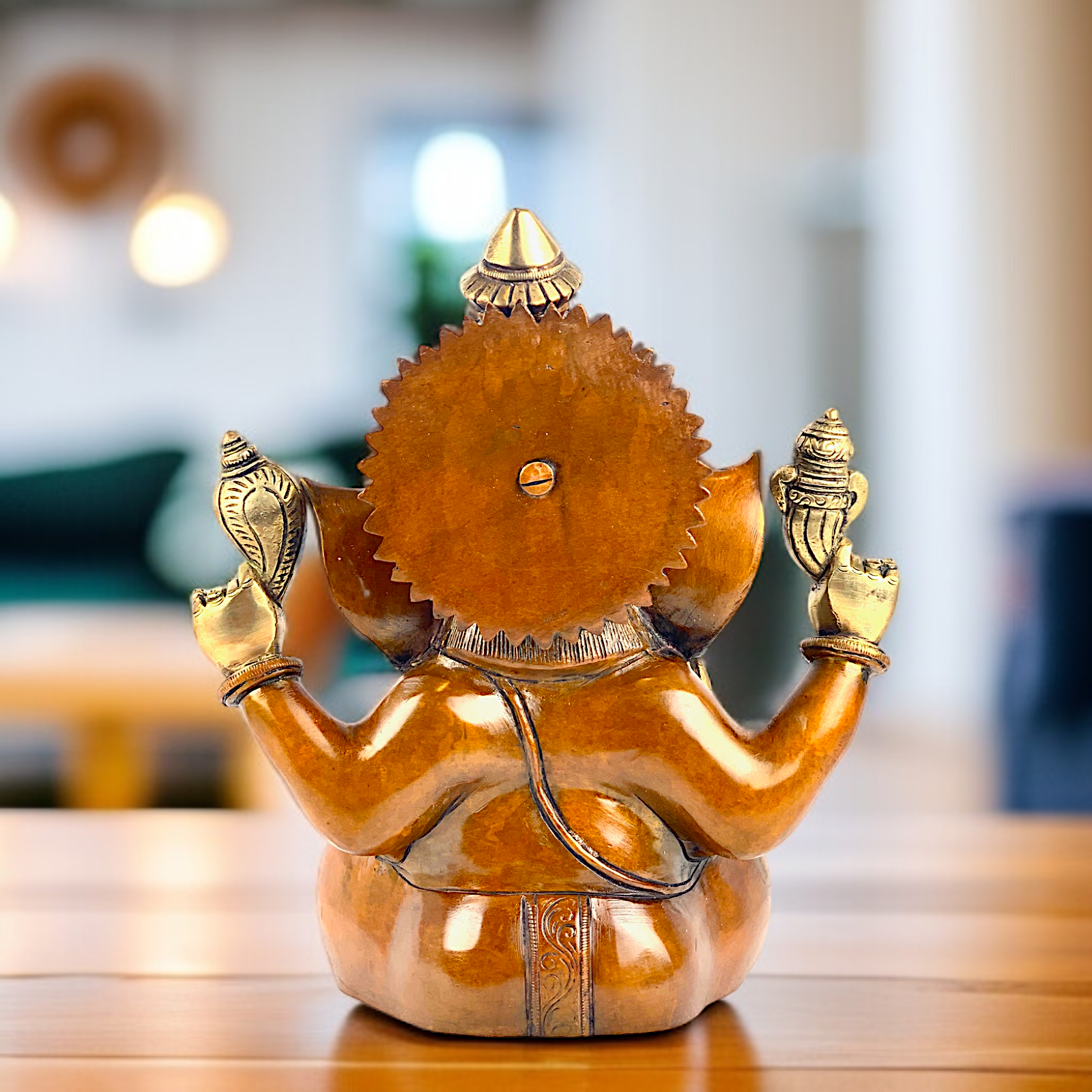 Buy Vinayaka seated with Blessing Brass idol - 12 Inches Nikuressence